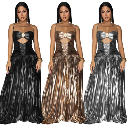 Women's Wear Sexy Sling Elegant Prom Glitter Dresses