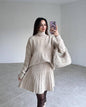 Autumn Solid Color Round Neck Loose Suits