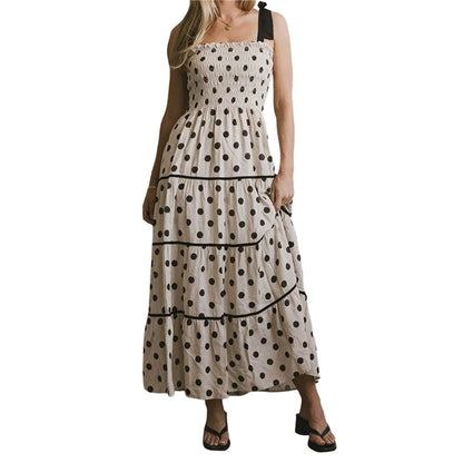 Dot Swing Elegant Suspender Dress Casual Dresses