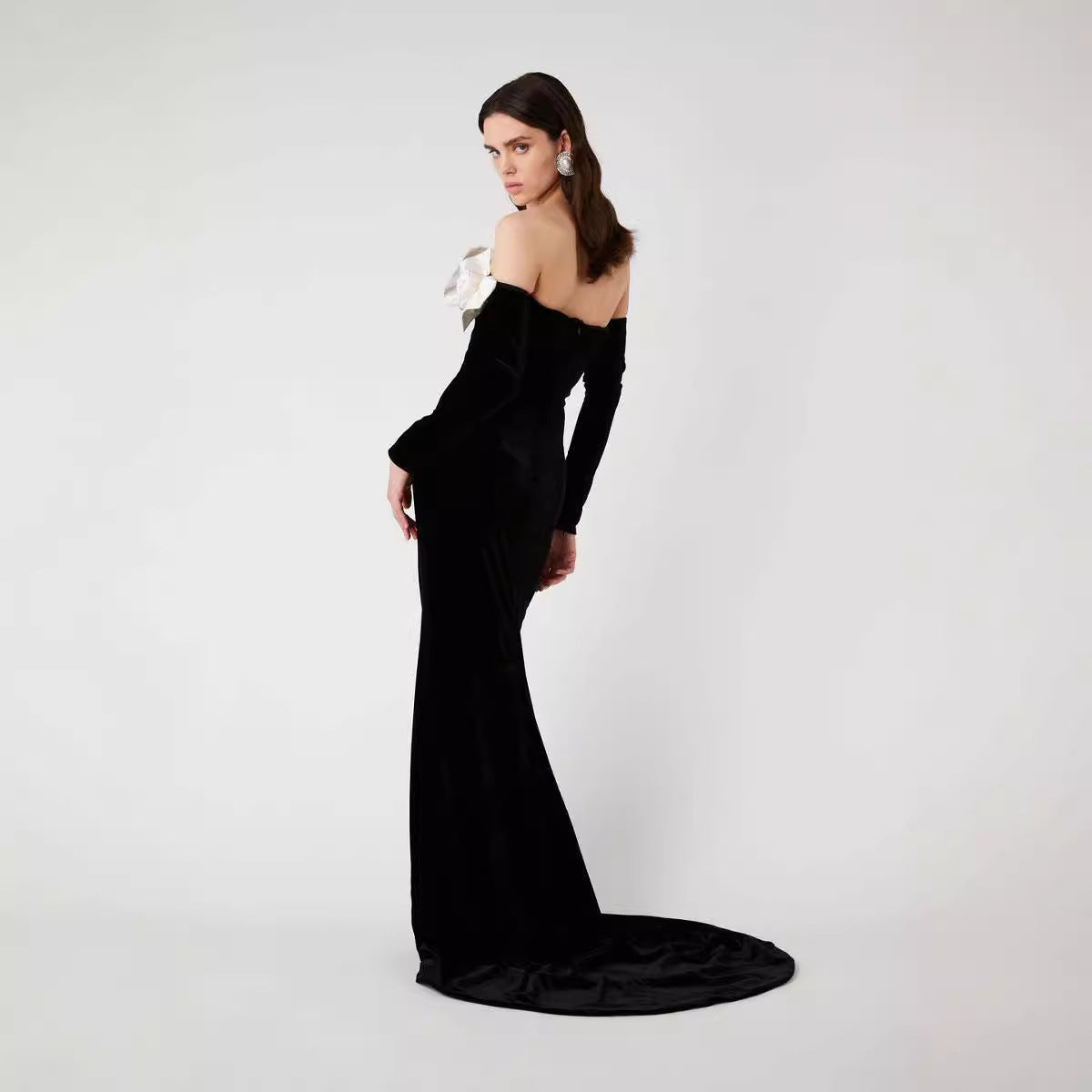 Long Sleeve Dress Hepburn Style Fishtail Dresses