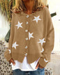 Women's Comfortable Knitted Five-pointed Star Single-breasted Sweaters