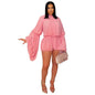 Women's Fashion Wear Casual Pleated Solid Color Suits