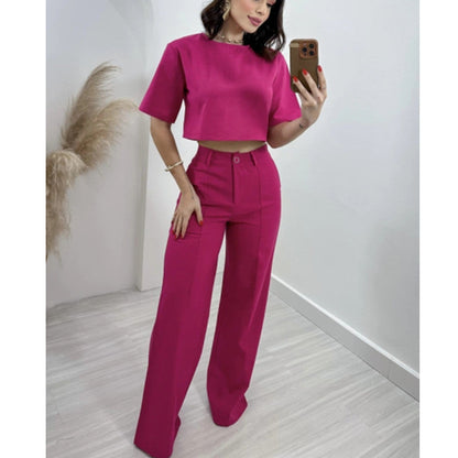 Women's Fashion Cotton Linen High Waist Suits