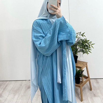 Women's Arabic Mid-length Long Sleeve Robe Suits