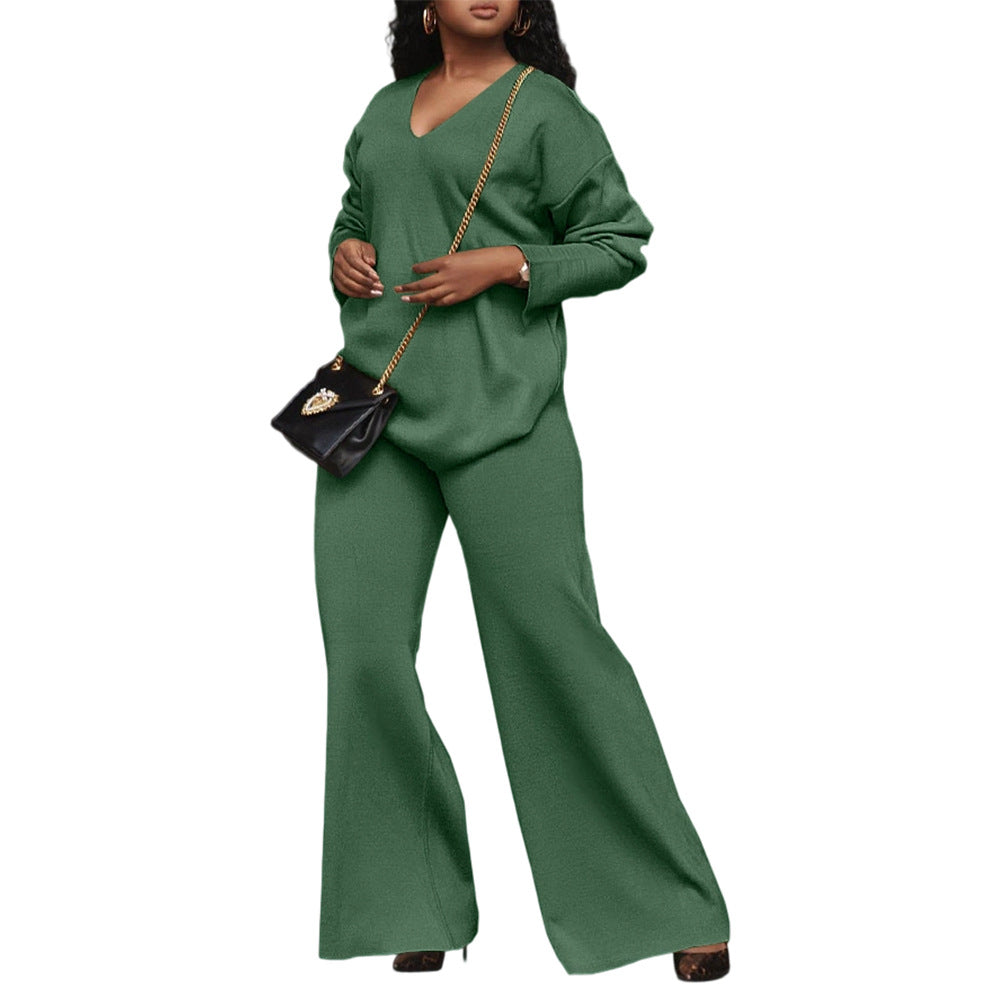 Women's Pure Color Thickened Suede Split Sleeve Suits