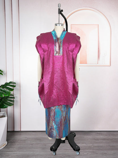 Women's Wear Fashion Robe Mid-length Dress Set Suits