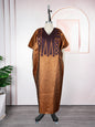 Women's Muslim Dress Long African Embroidered Robe Dresses