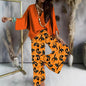 Women's Halloween Christmas Eve Printed Two-piece Outfit Suits