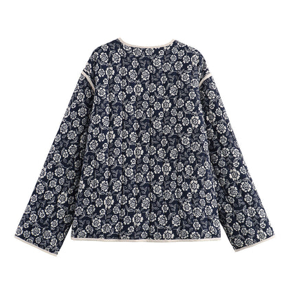 Women's Fashion Duplex Printing Pack Cotton Coats