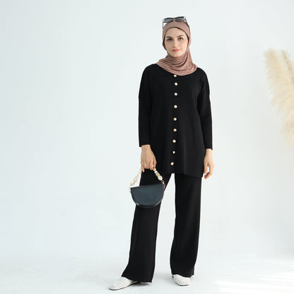 Thickened Knitting Loose Wide Leg Trousers Sweaters