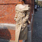 Women's Korean Style Elegant Long Trench Autumn Coats
