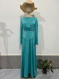 Autumn Diamond Slimming Flared Sleeves Large Dresses