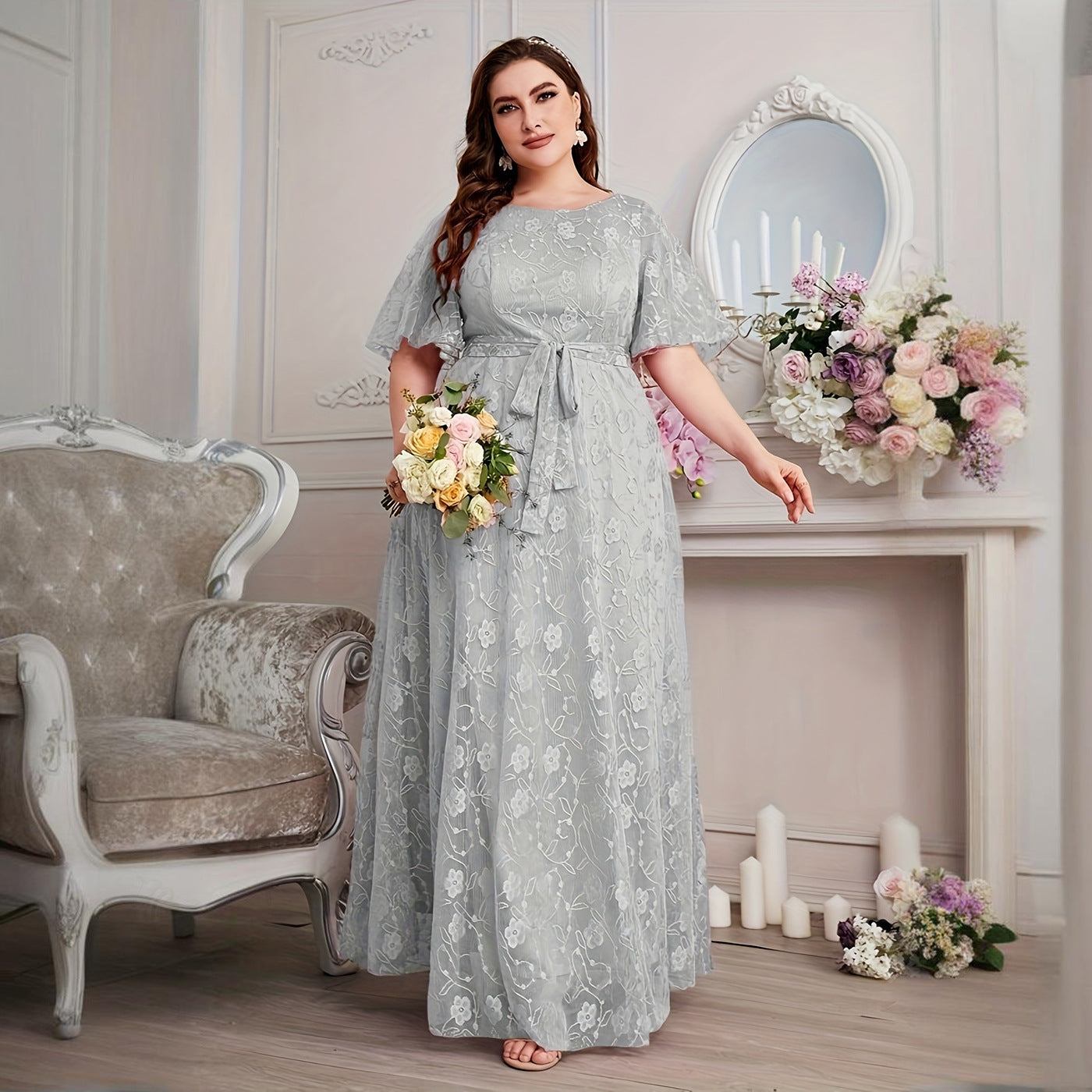 Women's Bridesmaid Dress Fashion Elegant High Waist Dresses