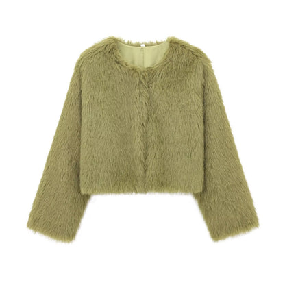 Women's Graceful Winter Artificial Fur Effect Coats