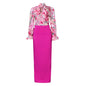 Women's Fashion Printed Lace Up Long Sleeve Suits