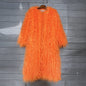 Imitation Tan Wool Extended Furry Color Coats