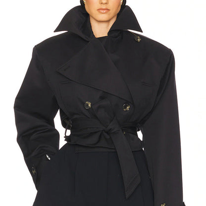 Women's Style Temperament Long Sleeve Solid Color Coats