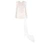 Women's Stitching Long Sleeve Slim Fit Beaded Dresses