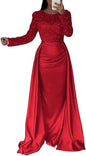 French Satin Rose Gold Fishtail Entry Dresses