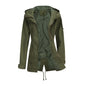 Women's Cotton Anorak Loose Solid Color Coats