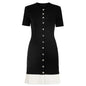 Summer Sleeve Round Neck Knitted Slim Shorts