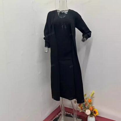 Women's Autumn Fashion Solid Color Long Dress Suits