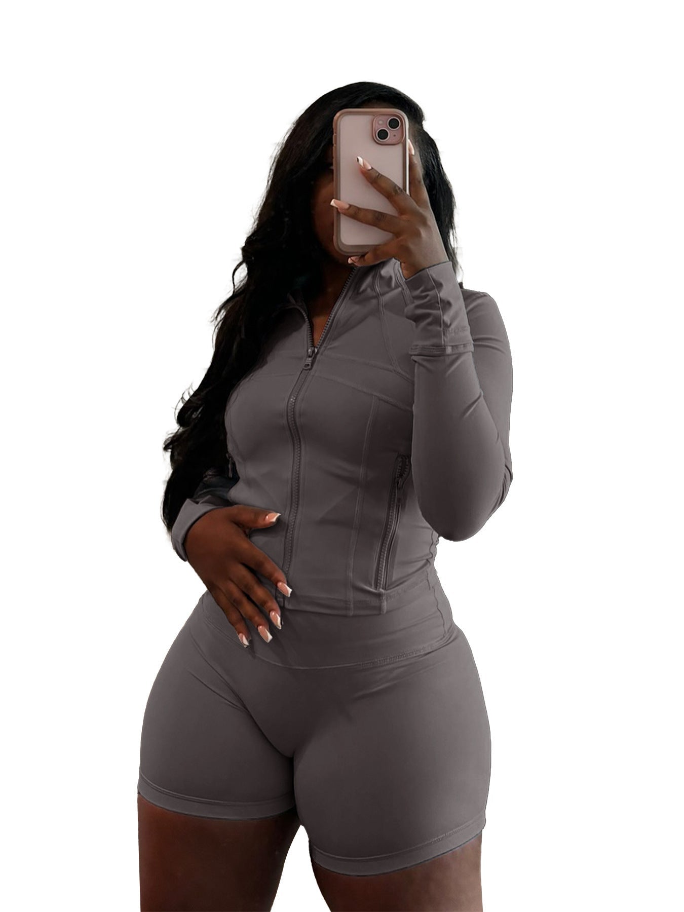 Women's Leisure Sexy Tight Long Sleeve Two-piece Suits