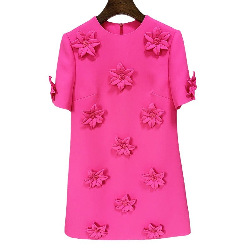 Fashion Temperament Three-dimensional Flower Sleeve Dress Dresses
