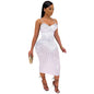 Women's Classic Sling Rhinestone Slim Dress Dresses