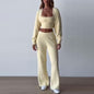 Women's Autumn Wide Leg Casual Simple Knitting Suits