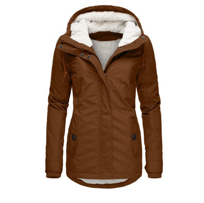 Women's Popular Classy Fleece-lined Hooded Warm Coats