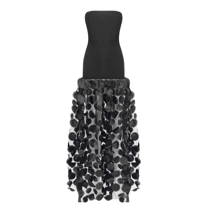 Tube Dress Three-dimensional Flower Pettiskirt Dinner Dresses