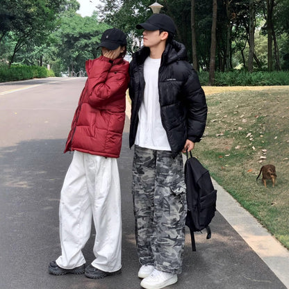 Women's & Men's & Korean Style Loose Versatile Hooded Couple Coats