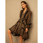 Women's Retro Sexy Lace Stitching Dress Irregular Dresses