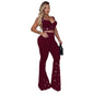 Women's Wear Temperament Sexy Wide Leg Trousers Suits
