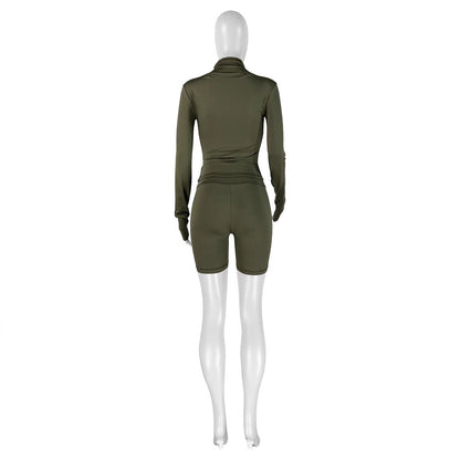 Leisure Sexy Tight Long Sleeve Two-piece Suits
