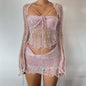 Women's Glamorous Creative Sequin Knitted Three-piece Suits
