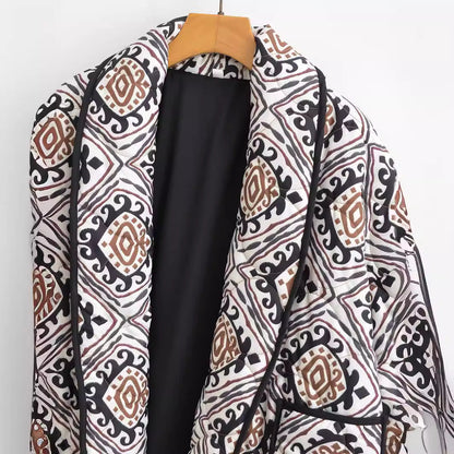 Fake Two Pieces Contrast Color Small Coats