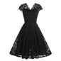 Women's Lace Sleeveless Dress Hepburn Vintage Dresses