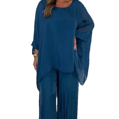 Fashion Loose Chiffon Long Sleeve Wide Suits