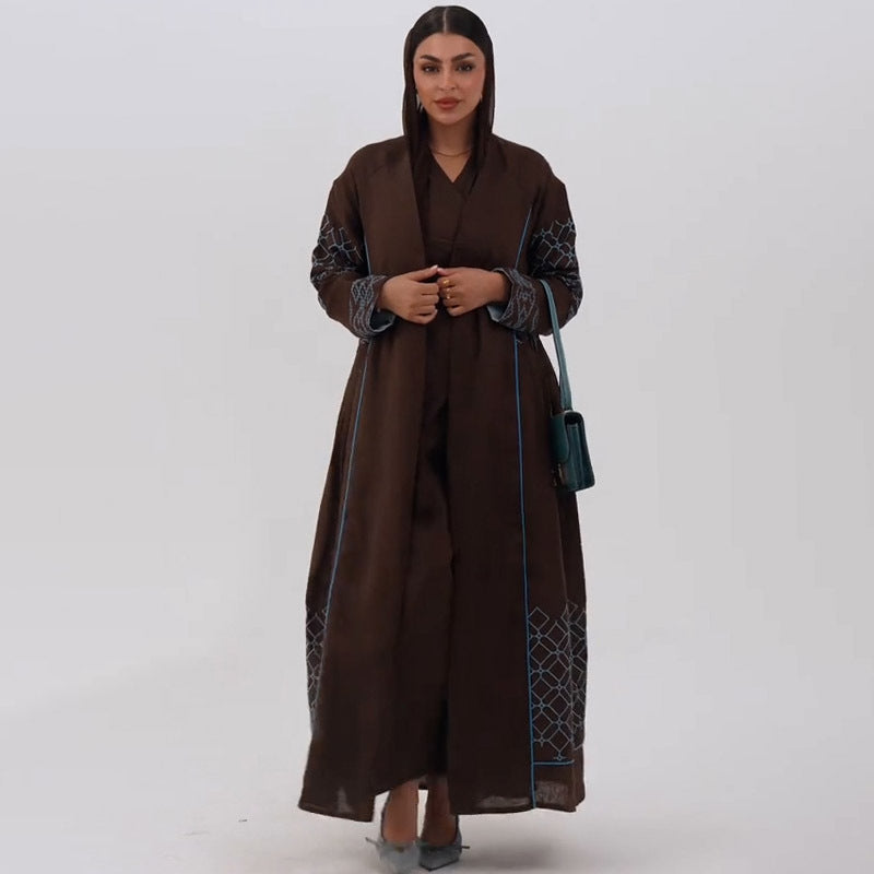 Women's Summer Loose Multicolor Long Dress Outside Coats