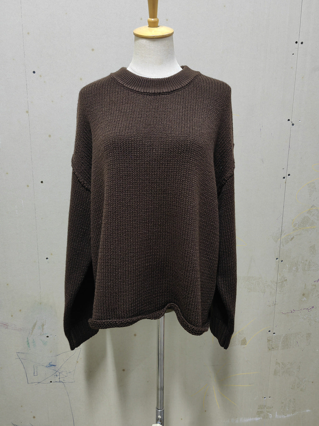 Round Neck Reverse Pure Color Casual Tops