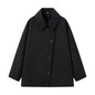 Women's Refined Lapel Long Sleeve Single-breasted Loose Coats