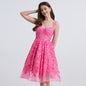 Women's Romantic Three-dimensional Flower Bandeau Sling Dress Dresses