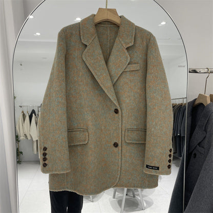 Double-sided Wool Overcoat Female Temperament Korean Coats