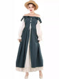 Women's Renaissance Dress Medieval Fairy Long Sleeve Dresses