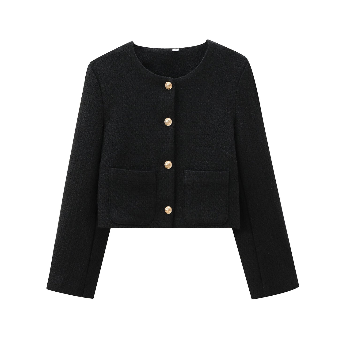 Autumn Woolen Round Neck Outer Wear Coats