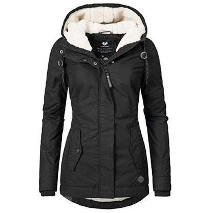 Women's Veet Padded Lamb Wool Parka For Coats