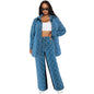Women's Fashion Wear Denim Tassel Plaid Cardigans