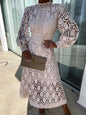 Women's Embroidered Large Swing Spring Fashion Puff Dresses